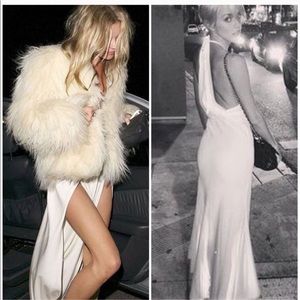 Stone Cold Fox Onyx Halter Gown White Size 1